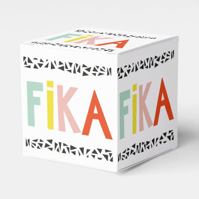 Swedish Fika Colours Favour Box (Front Side)