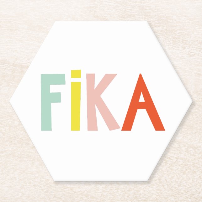 Swedish Fika Colours Paper Coaster (Front)
