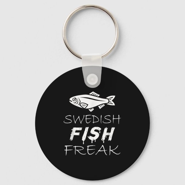 Swedish Fish Freak In The Wild Funny  Key Ring (Front)