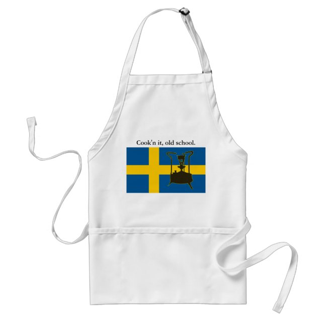 Swedish flag and Paraffin pressure stove Standard Apron (Front)