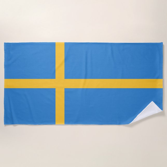 Swedish Flag Beach Towel (Front)