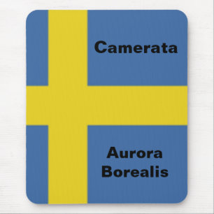 Swedish Flag, Camerata Aurora Borealis Mouse Mat