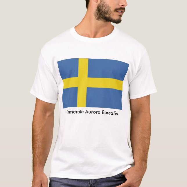Swedish Flag, Camerata Aurora Borealis T-Shirt (Front)