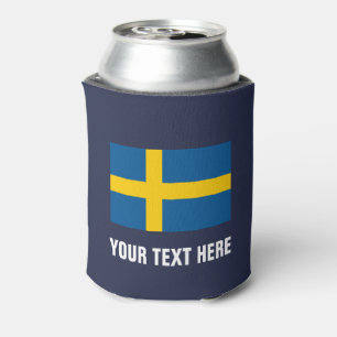 Swedish flag can coolers   Custom beer holders