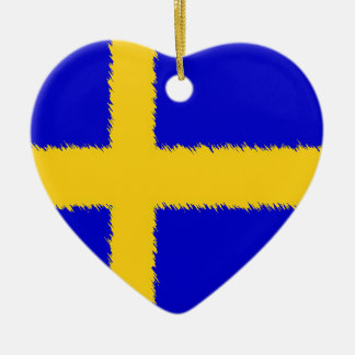 Swedish Flag Ceramic Tree Decoration