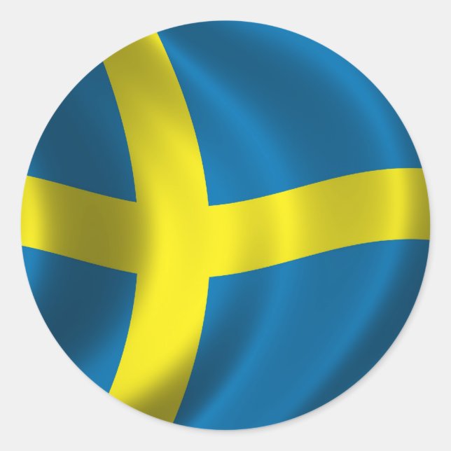 Swedish Flag Classic Round Sticker (Front)