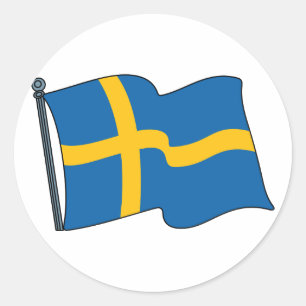 Swedish Flag Classic Round Sticker