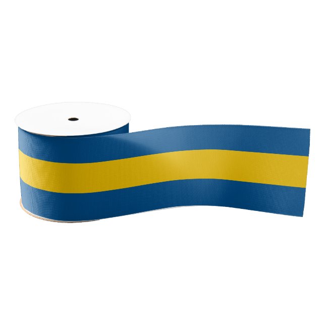 Swedish flag colours ribbon, patriots, Sweden Grosgrain Ribbon (Spool)