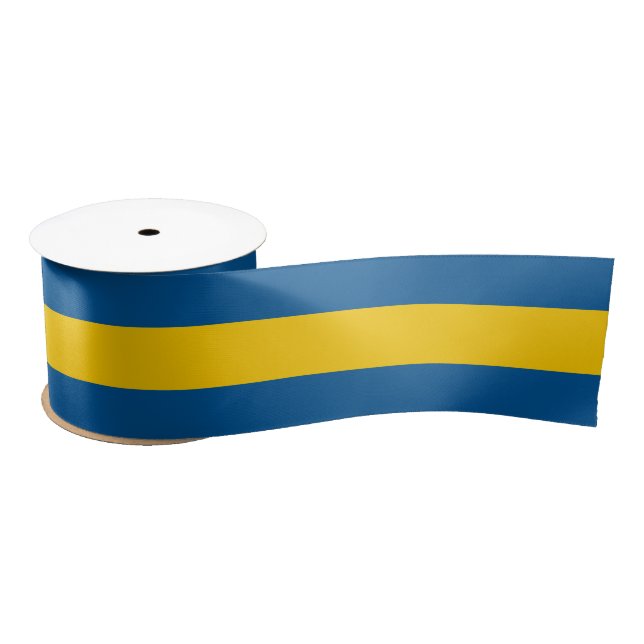 Swedish flag colours ribbon, patriots, Sweden Satin Ribbon (Spool)