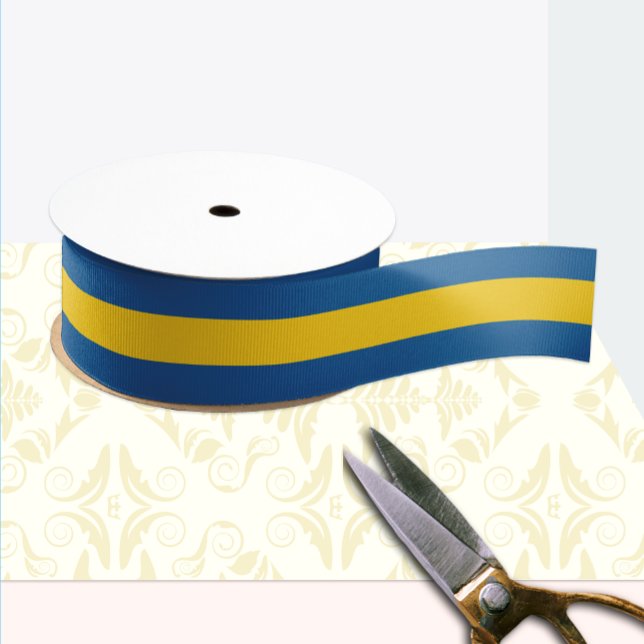Swedish flag colours ribbon, Sweden /sports Grosgrain Ribbon (Creator Uploaded)
