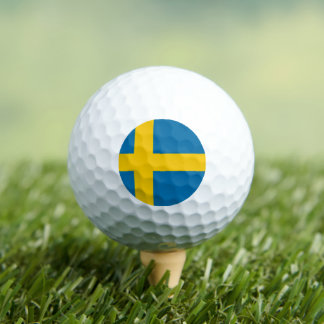 Swedish Flag, Flag of Sweden Golf Balls