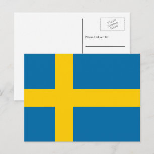 Swedish Flag, Flag of Sweden Postcard