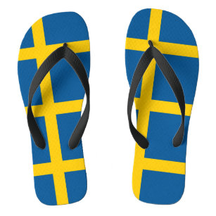 Swedish flag flip flops