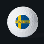 Swedish flag golf ball set for Sweden<br><div class="desc">Swedish flag golf ball set for Sweden. Initialled golf balls with elegant typography. Custom monogram golfing balls for golf players. Monogrammed golf balls with stylish design. Personalised monogram golf ball set with modern lettering. Customisable template with custom name or monogrammed initial letters. Fun corporate business gift idea for golfers and...</div>