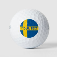 Swedish flag golf ball set for Sweden