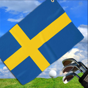 Swedish Flag & golf Sweden /sports Stockholm Golf Towel