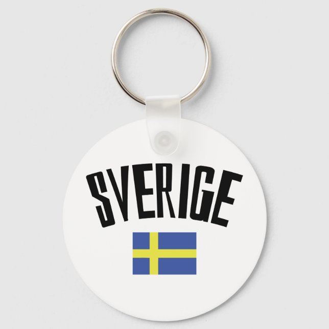 swedish flag icon key ring (Front)