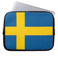 Swedish Flag Laptop Sleeve