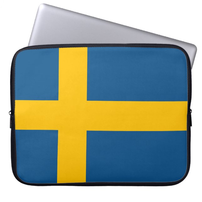 Swedish flag laptop sleeve (Front)