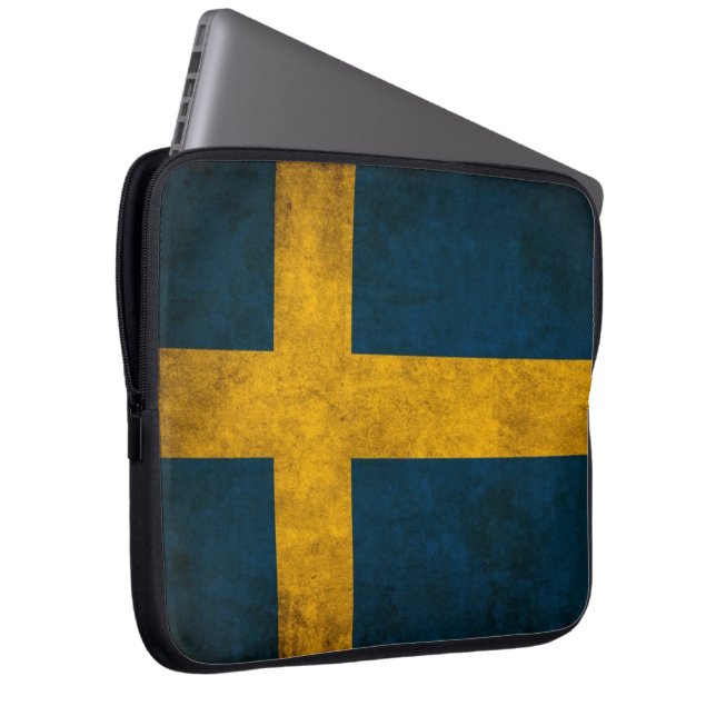 swedish flag laptop sleeve (Front Right)