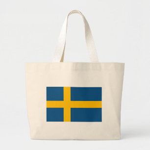 Swedish Flag Large Tote Bag