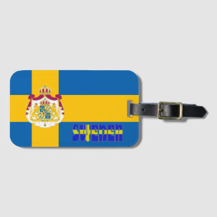 Swedish flag luggage tag