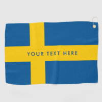 Swedish flag of Sweden custom golfing gift