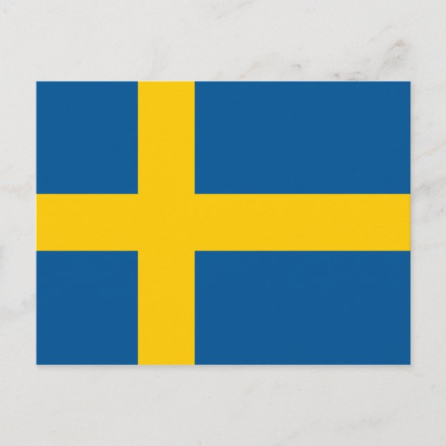 Swedish flag of Sweden custom postcards (Front)