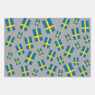 Swedish Flag of Sweden Wrapping Paper Sheet