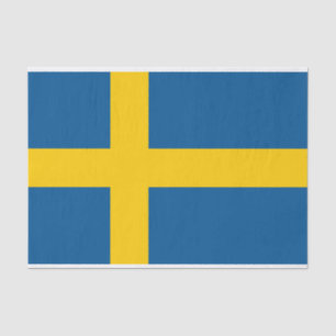 Swedish flag of Sweden wrapping tissue paper