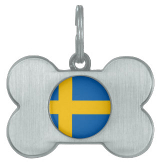 Swedish Flag Pet Name Tag