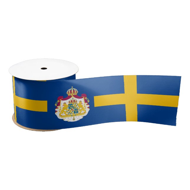 Swedish flag satin ribbon (Spool)