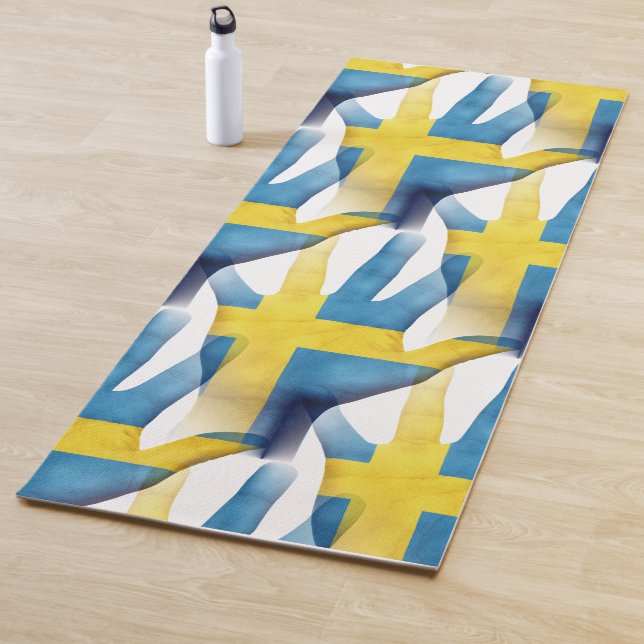 Swedish Flag, Scandinavian Culture, Sweden Colours Yoga Mat (In Situ)
