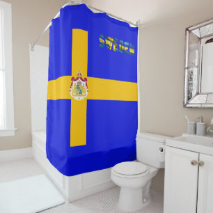 Swedish flag shower curtain