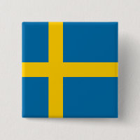Swedish Flag (Sweden) 15 Cm Square Badge