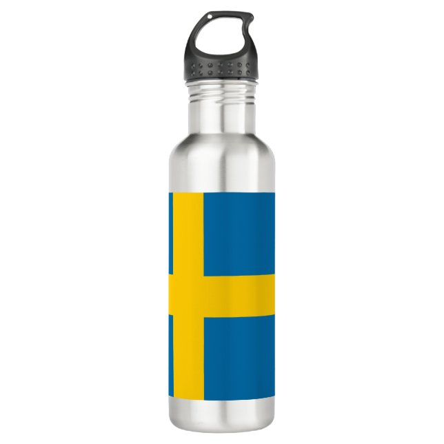 Swedish Flag (Sweden) 532 Ml Water Bottle (Front)