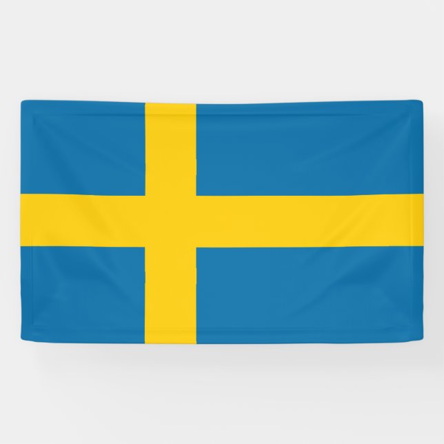 Swedish Flag (Sweden) Banner (Horizontal)