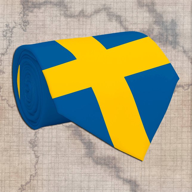 Swedish Flag & Sweden business, travel /sports Nec Tie (Creator Uploaded)