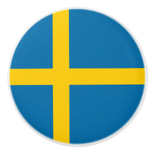 Swedish Flag (Sweden) Ceramic Knob