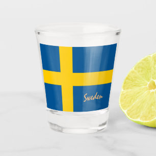 Swedish Flag & Sweden country patriot /sports Shot Shot Glass