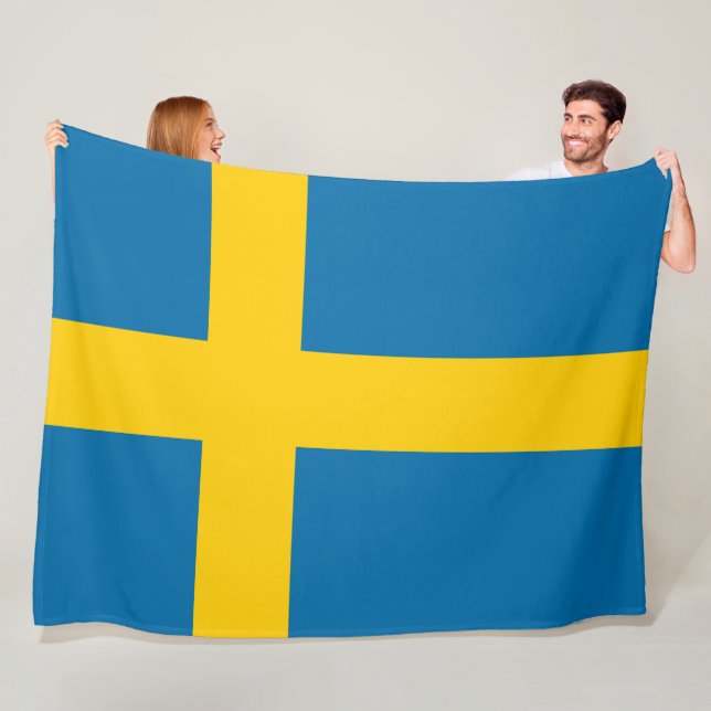Swedish Flag (Sweden) Fleece Blanket (In Situ)