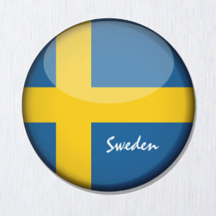 Swedish flag & Sweden holiday, travel /sports Magnet