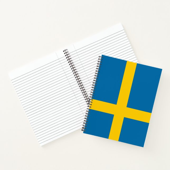 Swedish Flag (Sweden) Notebook (Inside)