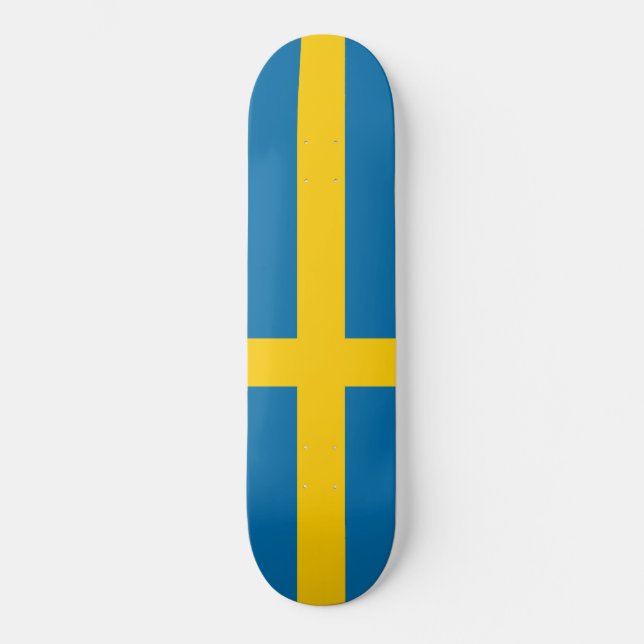 Swedish Flag (Sweden) Skateboard (Front)