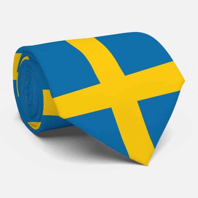 Swedish Flag (Sweden) Tie (Rolled)