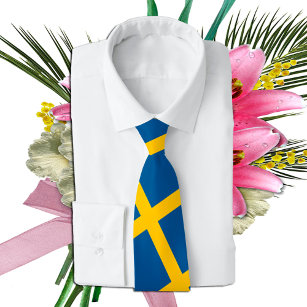 Swedish Flag & Sweden travel, holiday/sport fans Tie