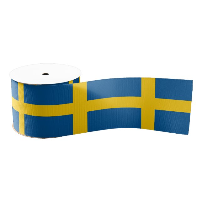 Swedish Flag & Sweden travel, holiday/sports Grosgrain Ribbon (Spool)