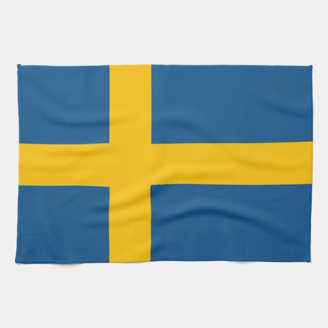 Swedish Flag Tea Towel (Horizontal)