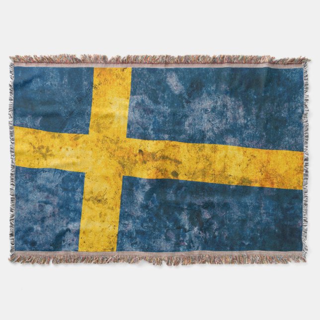 Swedish Flag Throw Blanket (Front)