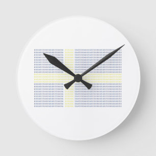 Swedish Flag w å - Clock